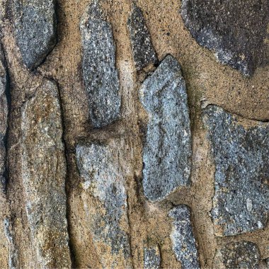 Eski taş duvar arka planı. Taş zemin