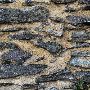 Eski taş duvar arka planı. Taş zemin