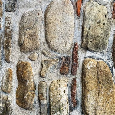 Eski taş duvar arka planı. Taş zemin