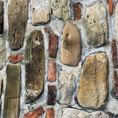 Eski taş duvar arka planı. Taş zemin