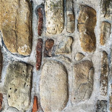 Eski taş duvar arka planı. Taş zemin