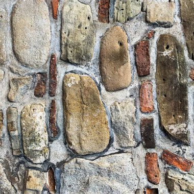 Eski taş duvar arka planı. Taş zemin