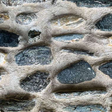 Eski taş duvar arka planı. Taş zemin