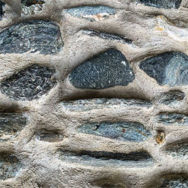 Eski taş duvar arka planı. Taş zemin