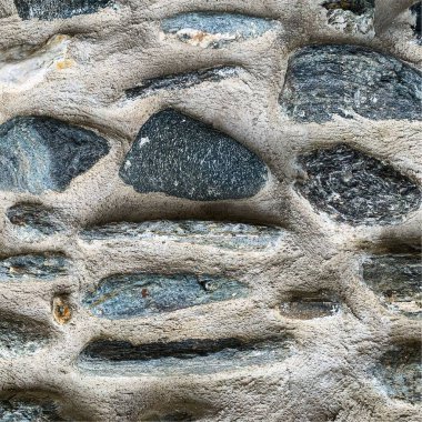 Eski taş duvar arka planı. Taş zemin