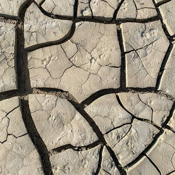 Fondo Tierra Agrietado Superficie Seca Con Grietas Grietas Barro — Foto de Stock