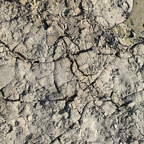 Çatlak yeryüzü arka planı. Toprak yüzeyinde çatlaklar var. Çamur çatlakları.