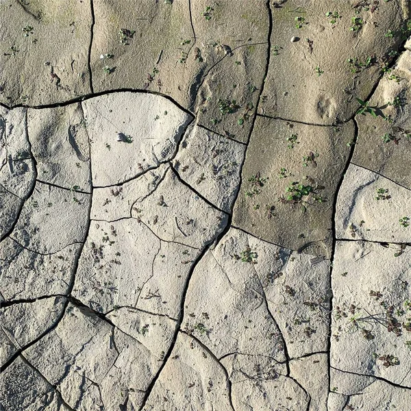 Ραγισμένη Ξηρή Επιφάνεια Ρωγμές Ρωγμές Λάσπης — Φωτογραφία Αρχείου