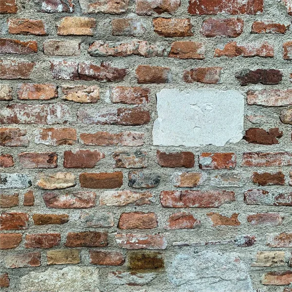 Gammal Tegelvägg Bakgrund Tegelväggsstruktur — Stockfoto