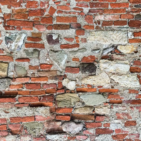 Gammal Tegelvägg Bakgrund Tegelväggsstruktur — Stockfoto