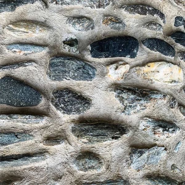 Eski taş duvar arka planı. Taş zemin