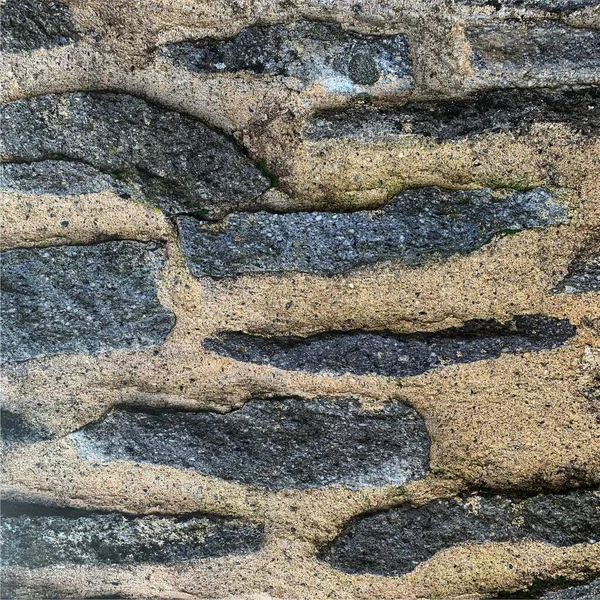 Eski taş duvar arka planı. Taş zemin