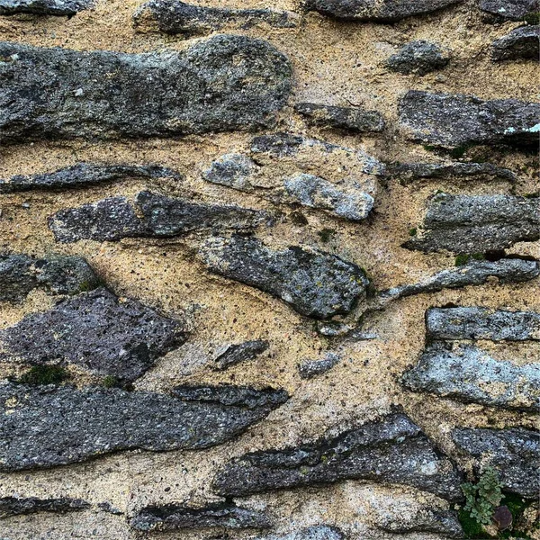 Eski taş duvar arka planı. Taş zemin