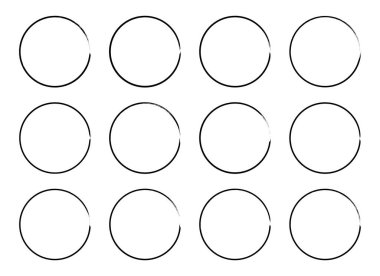 Siyah grunge daire fırçası. Mürekkep çerçeve çizimi