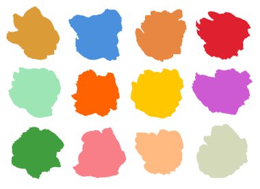 El yapımı suluboya lekeler ve vektör çizimi lekeleri