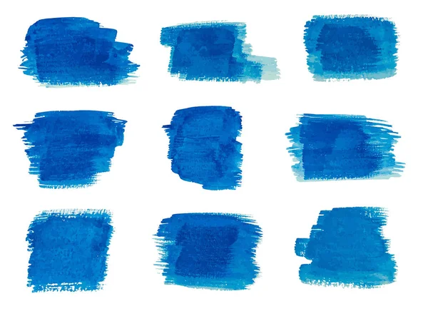 Blue watercolor stain. Watercolor background. Blue watercolor brush. Vector design