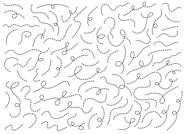 Hand Drawn Dotted Curved Line Shape Curved Line Icon Collection — ストックベクタ