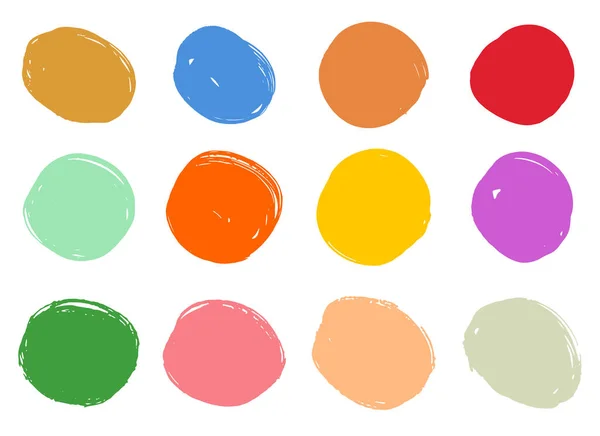 Цветные Акварельные Круглые Пятна Векторная Иллюстрация Пятен — стоковый вектор