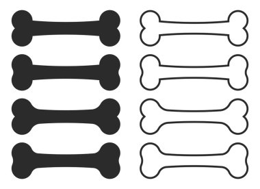 Dog bone icon vector illustration in flat style