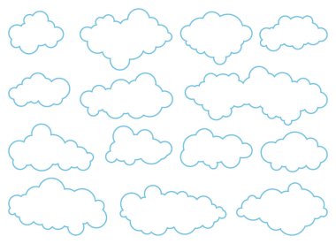 Cloud icon in flat style vector illustration