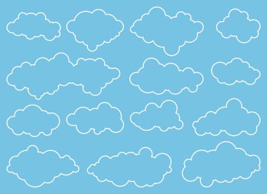 Cloud icon in flat style vector illustration