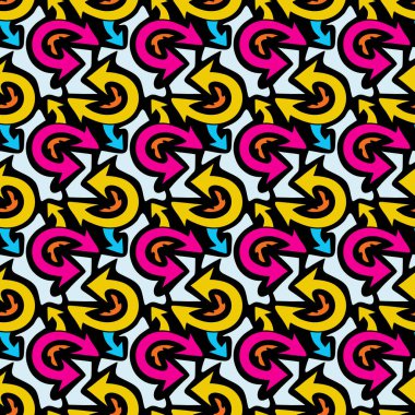 Tasarımınız için graffiti tarzında geometrik, soyut, pürüzsüz desen
