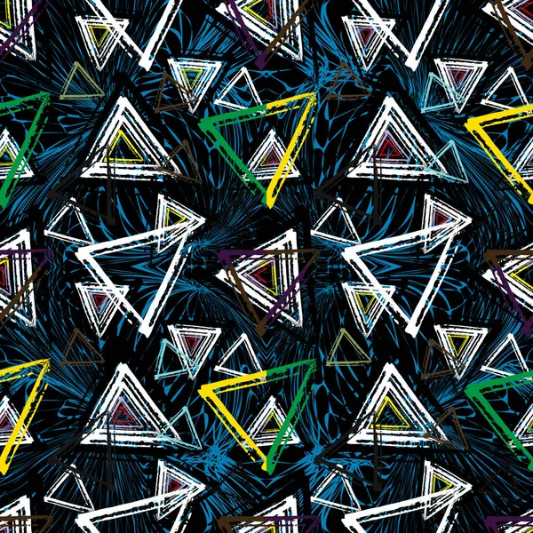 Patrón Geométrico Abstracto Sin Costuras Estilo Graffiti Para Diseño — Vector de stock