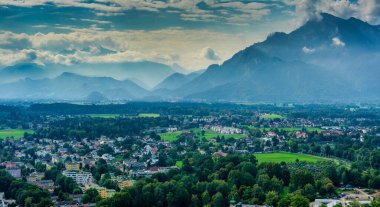 Beautiful view of Alps from Salzburg Castle
