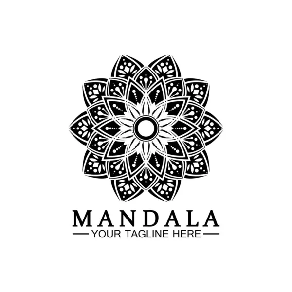 Mandala logo tasarım vektör şablonu