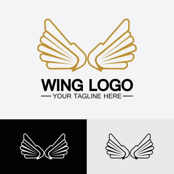 Siivet Logo Vektori Kuvake Symboli Kuvituksen Suunnittelu Malli — vektorikuva