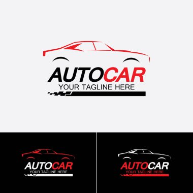 Otomobil logosu simgesi vektör tasarım şablonu