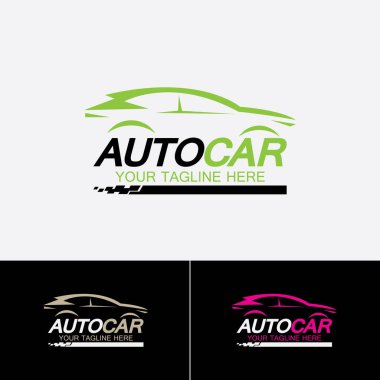 Otomobil logosu simgesi vektör tasarım şablonu
