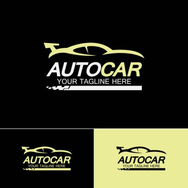 Otomobil logosu simgesi vektör tasarım şablonu