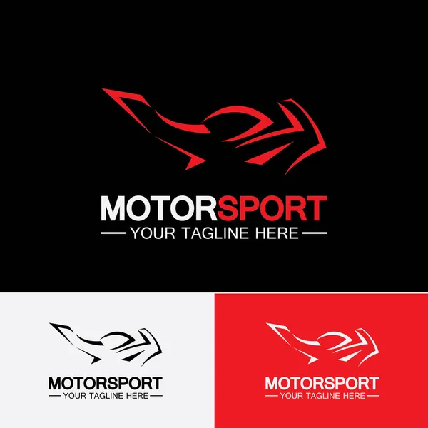 Motorcycle Sport Logo Symbol Vector Illustration Design Template — Stock Vector