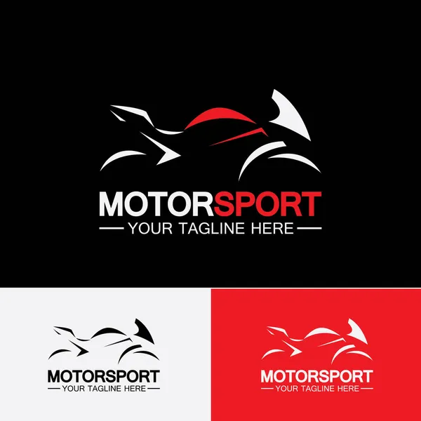 Motocykl Sport Logo Symbol Wektor Ilustracji Szablon Projektu — Wektor stockowy