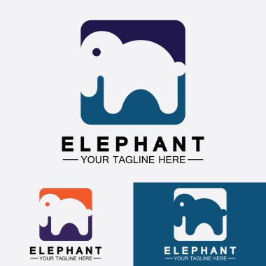 Fil Logo Vektörü İllüstratör Tasarım Şablonu