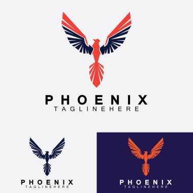 Phoenix logo Vektör Çizim Şablonu