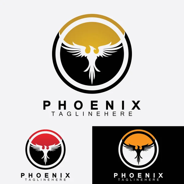 Phoenix Logotipo Vector Ilustração Design Template — Vetor de Stock