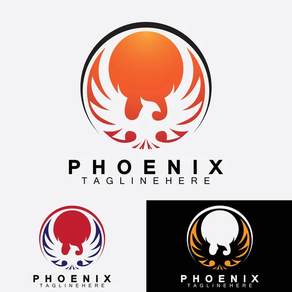 Phoenix Logotipo Vector Ilustração Design Template —  Vetores de Stock