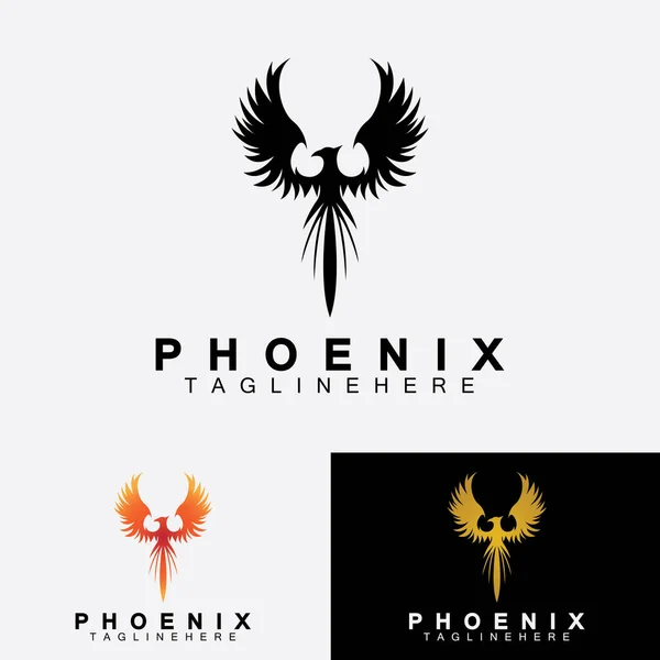 Phoenix Logotipo Vector Ilustração Design Template — Vetor de Stock