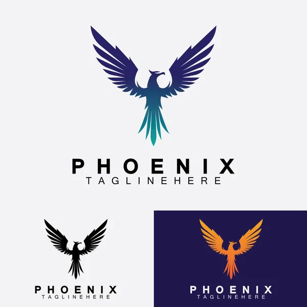 Phoenix logo Vektör Çizim Şablonu