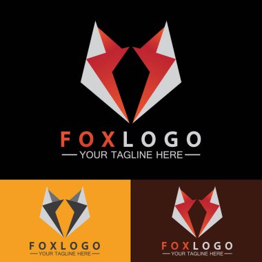 Fox logo Vektör tasarım şablonu