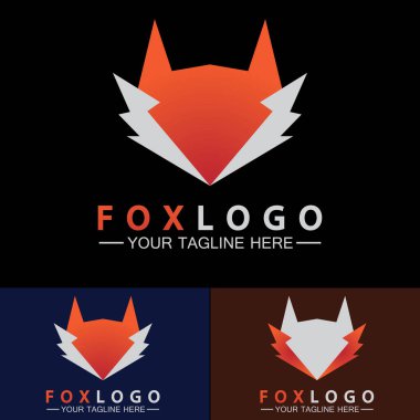 Fox logo Vektör tasarım şablonu