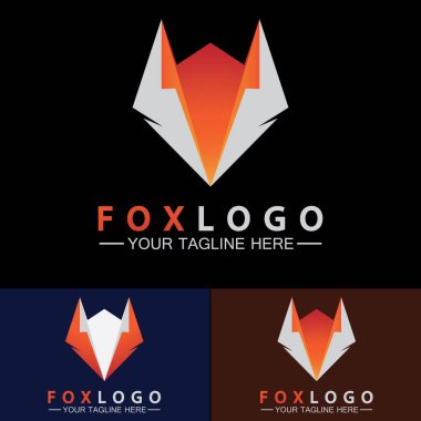 Fox logo Vektör tasarım şablonu