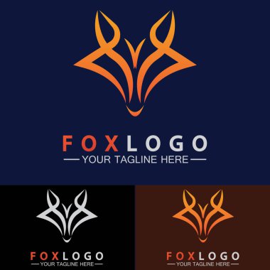 Fox logo Vektör tasarım şablonu