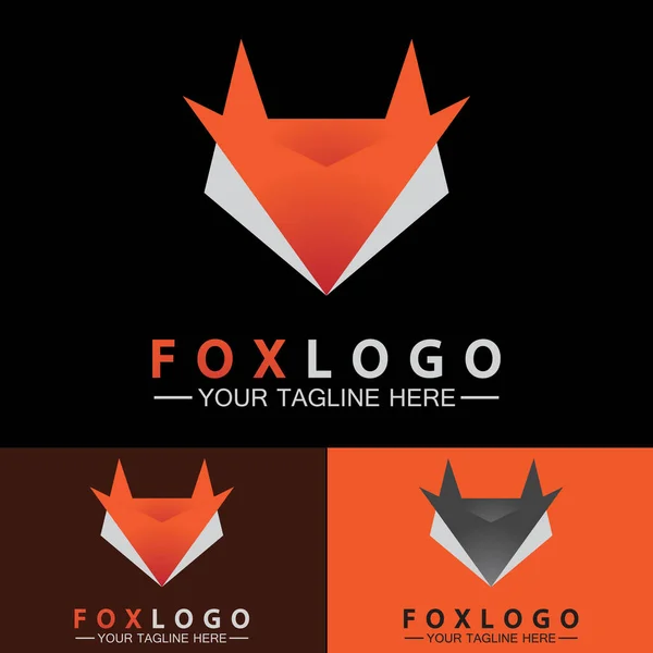 Logo Fox Wektor Ilustracji Wzór Projektu — Wektor stockowy