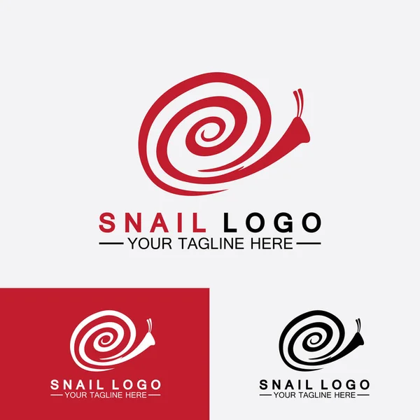 Caracol Logotipo Modelo Vetor Ícone Ilustração Design — Vetor de Stock