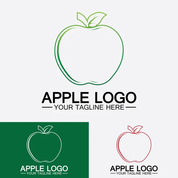 Apple Logo Fruit Healthy Food Design Apple Logo Design Inspiration — Archivo Imágenes Vectoriales