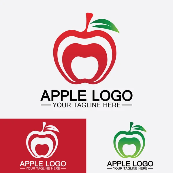 Apple Logo Fruit Healthy Food Design Apple Logo Design Inspiration — ストックベクタ