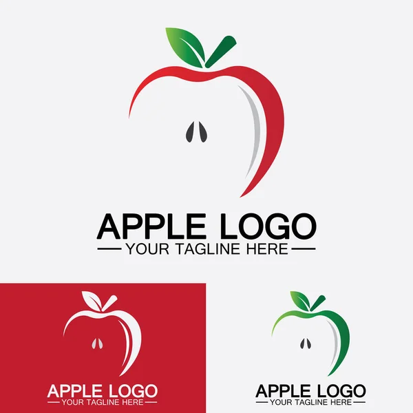 Apple Logo Fruit Healthy Food Design Apple Logo Design Inspiration — ストックベクタ
